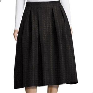 Karl Lagerfeld Houndstooth Full Midi Skirt Size 10 NWT